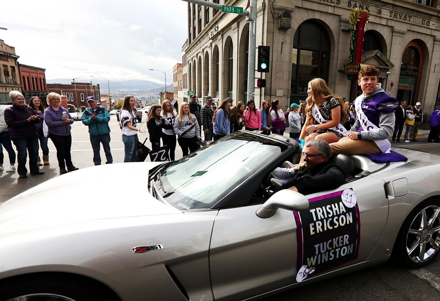 BHS royalty in the Homecoming parade
